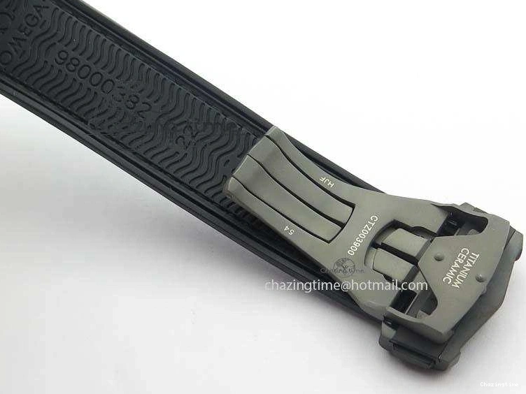 0427 Planet Ocean 45mm GMT DLC RG JHF Best Edition Black Dial On Leather Strap A Soft 8193